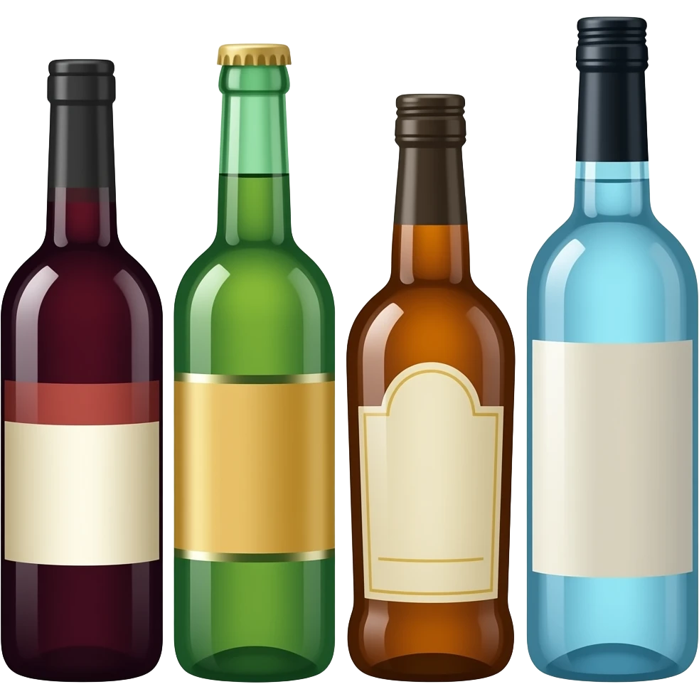 scutterbotch (multiple different drinks) beer wine tequila rum vodka gin emoji