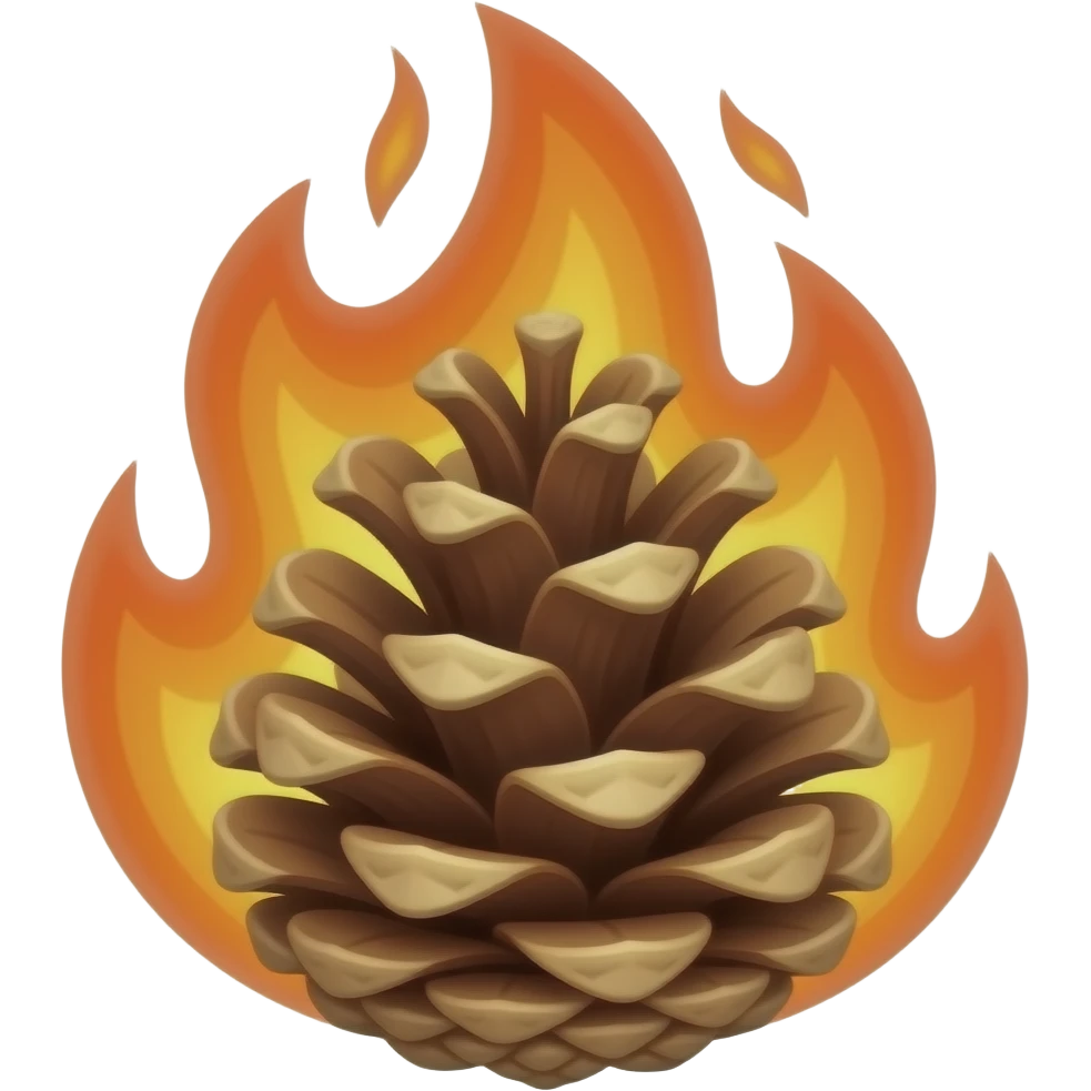 flaming pinecone emoji