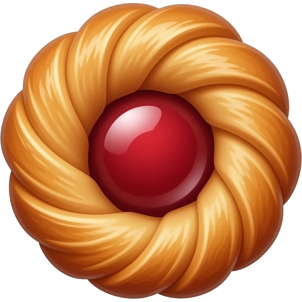 Warm Danish pastry cherry sauce emoji