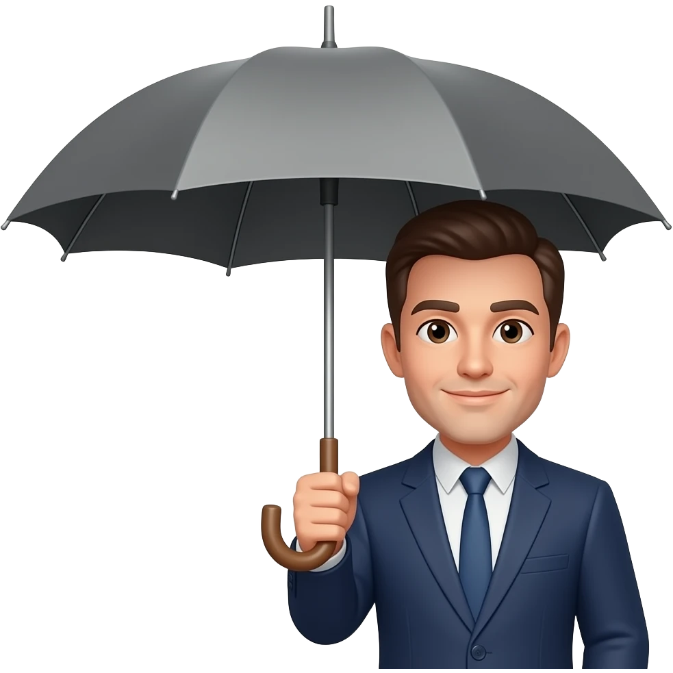 Man and umbrella emoji