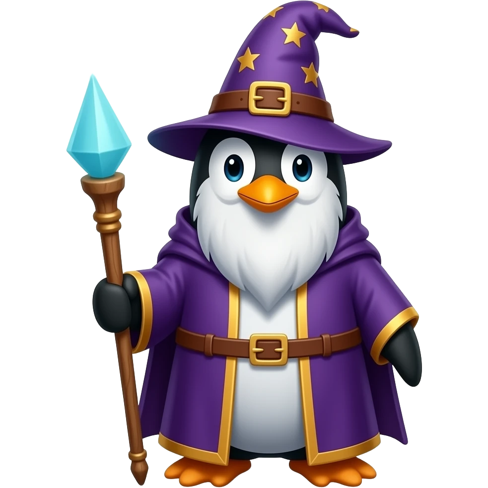Penguin Wizard emoji