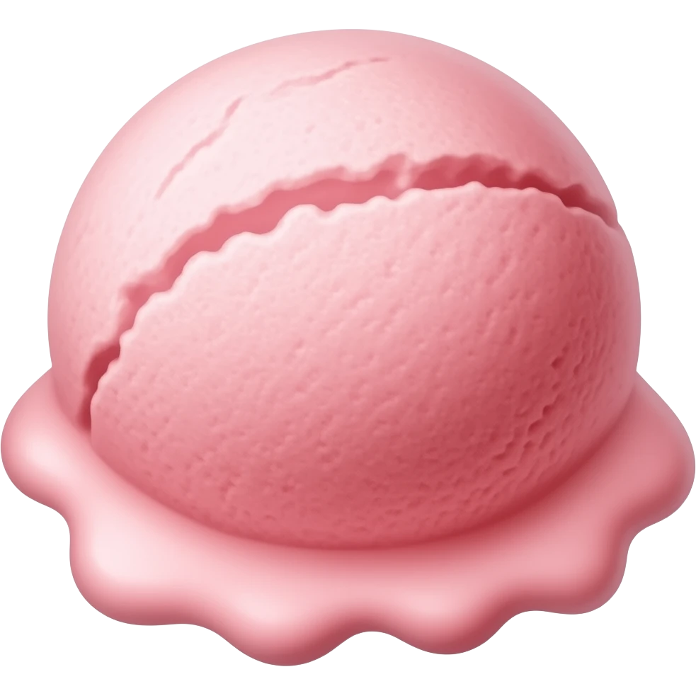 шарик мороженного клубника emoji