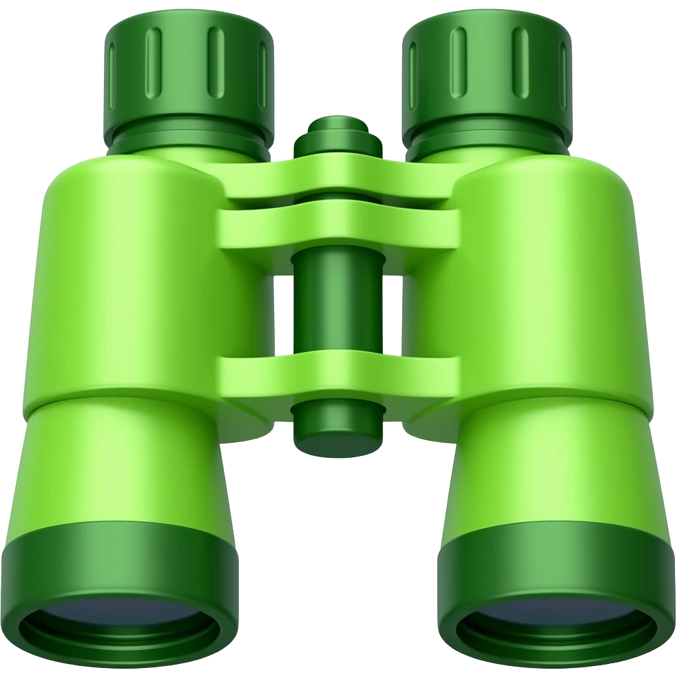 neon green binoculars emoji
