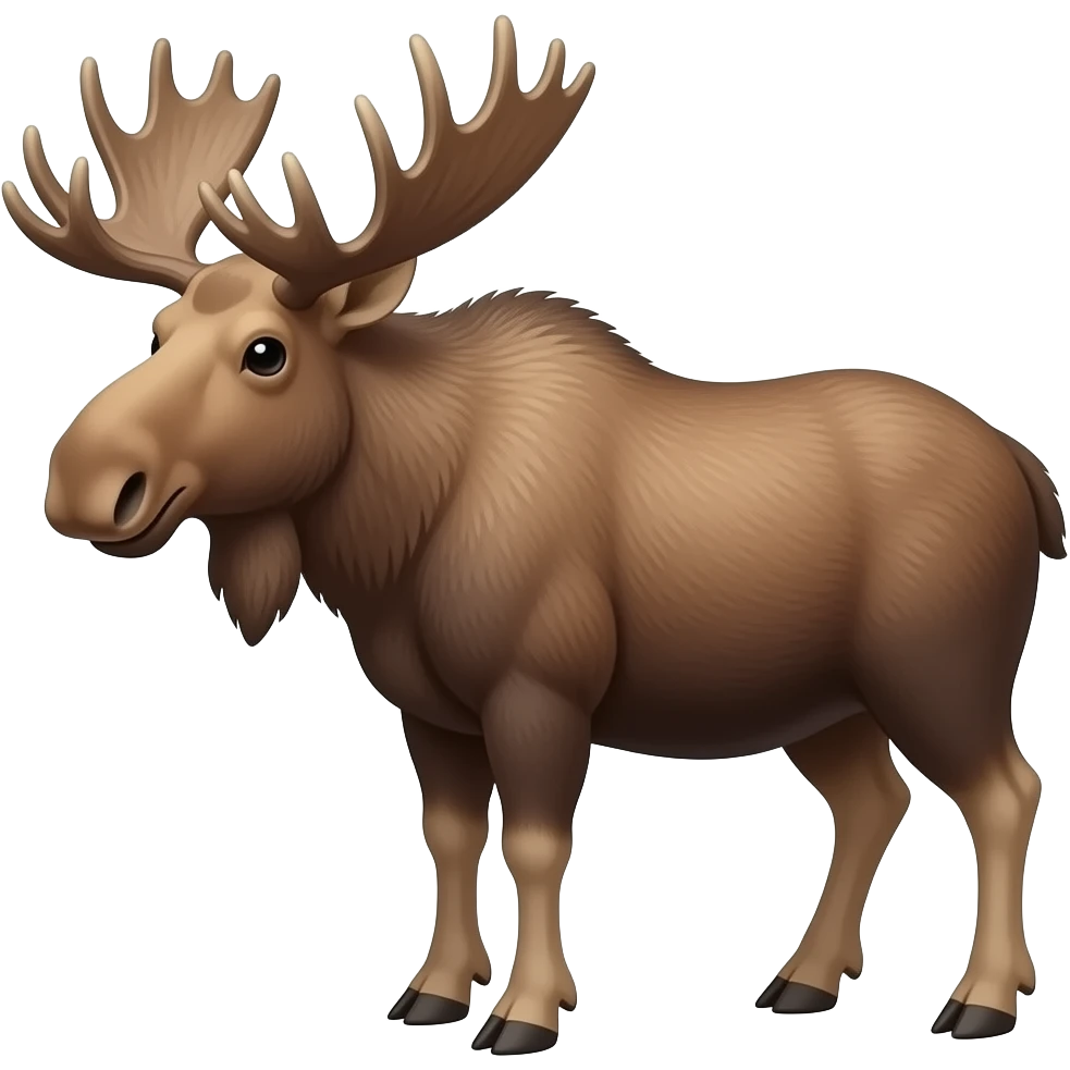 overweight moose emoji