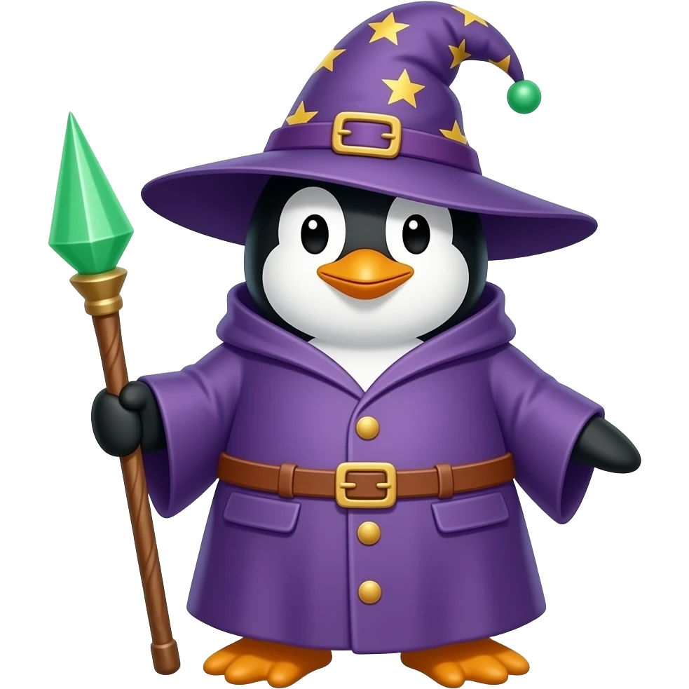Penguin Wizard emoji