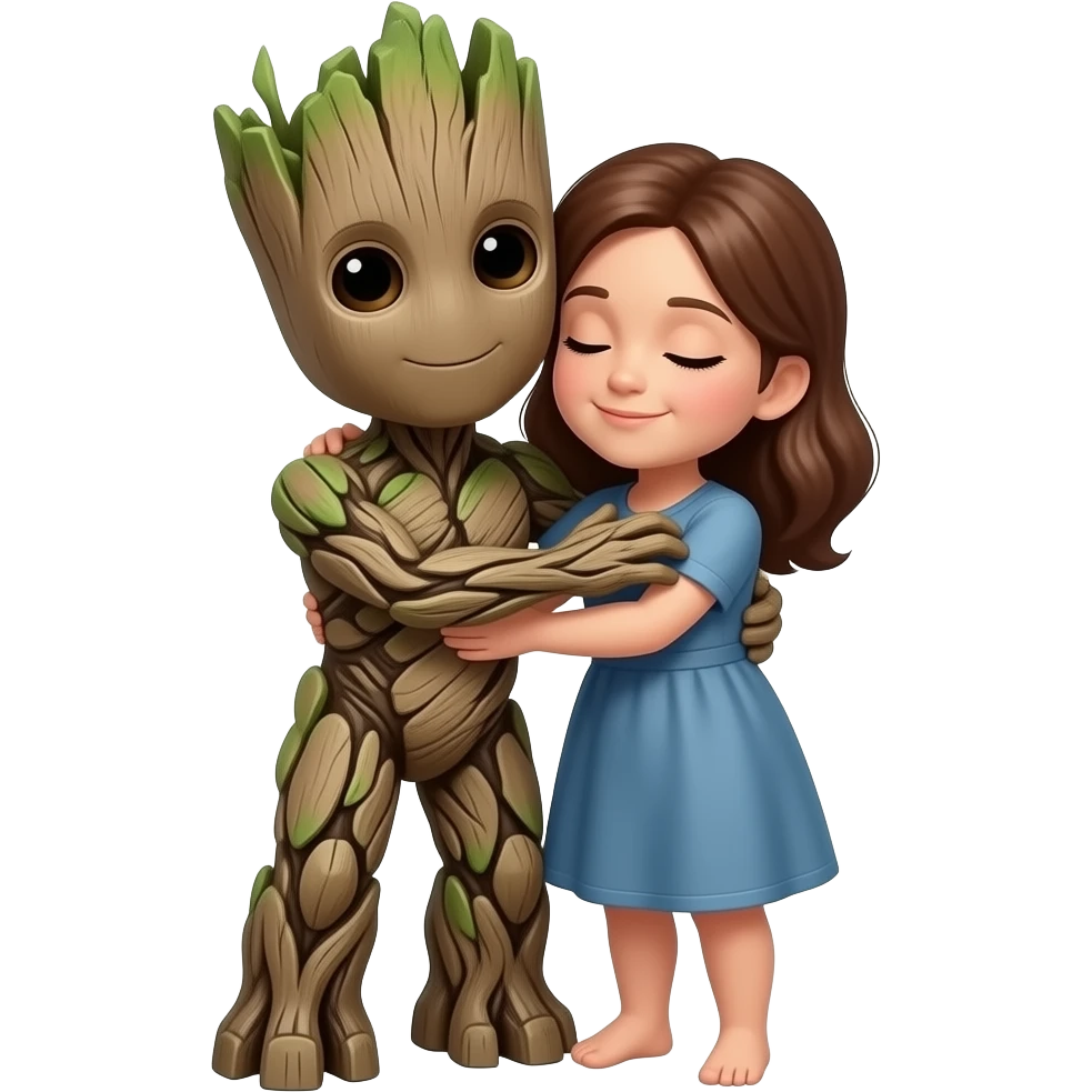 Mommy hugs Groot emoji