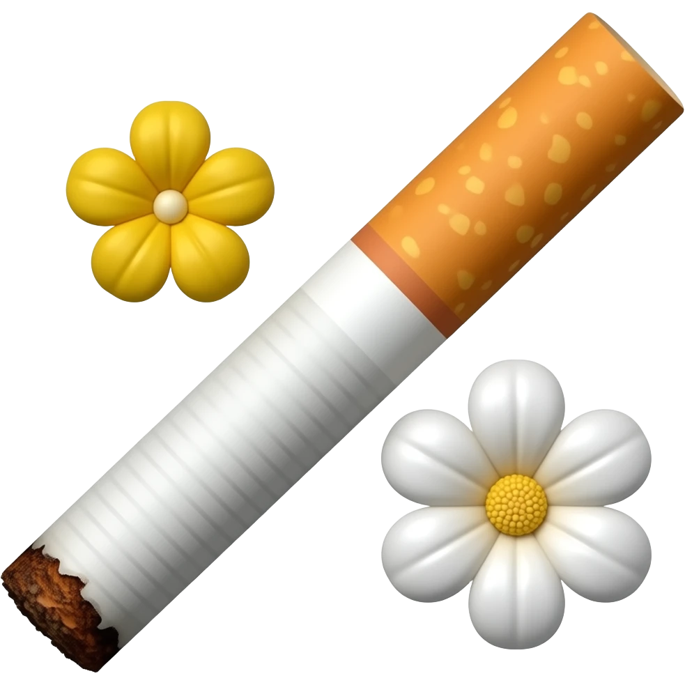 flower cigarette emoji
