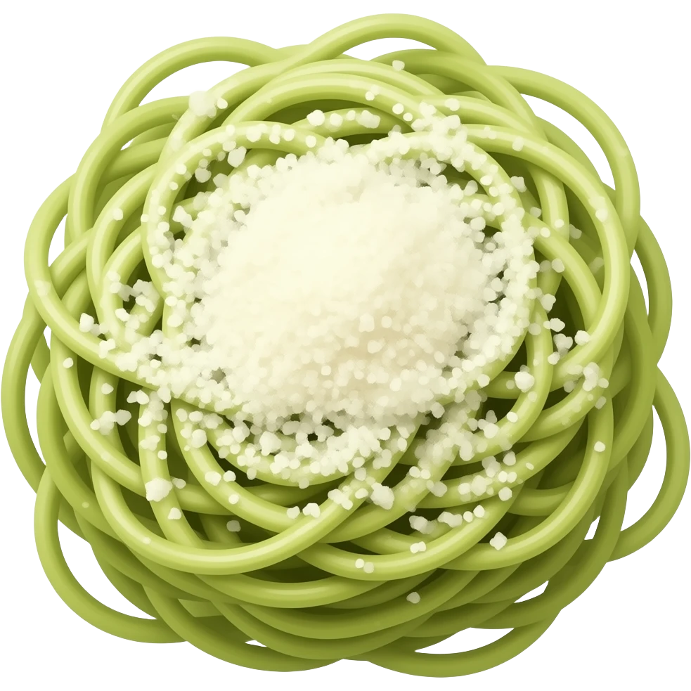 Spagettis verdes y parmesano emoji