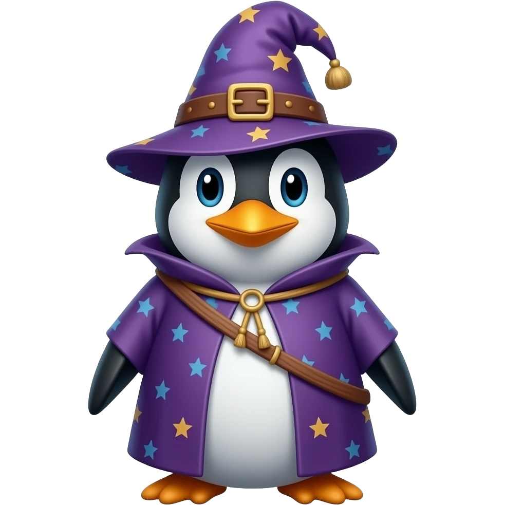 Penguin Wizard emoji