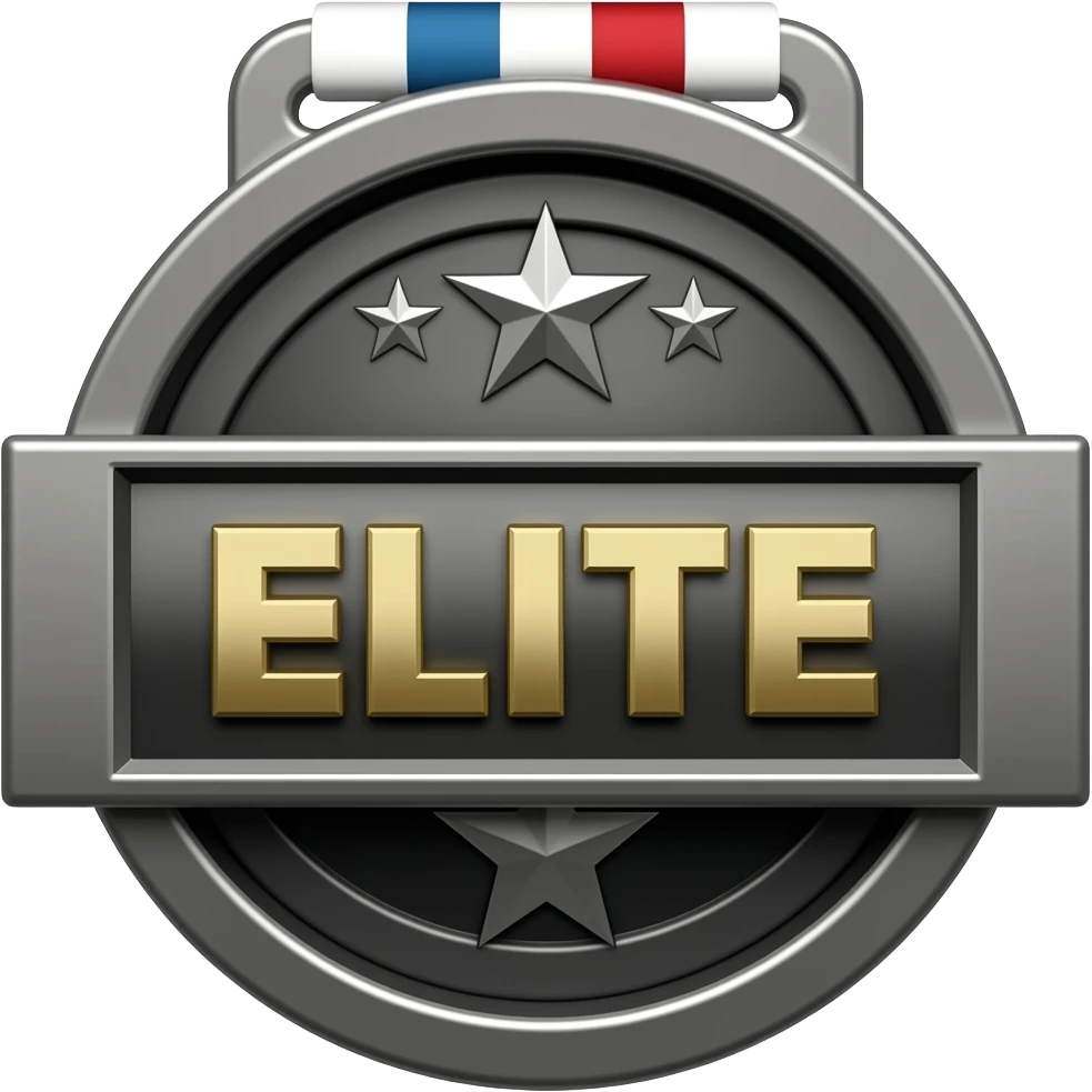 Black elite medal emoji