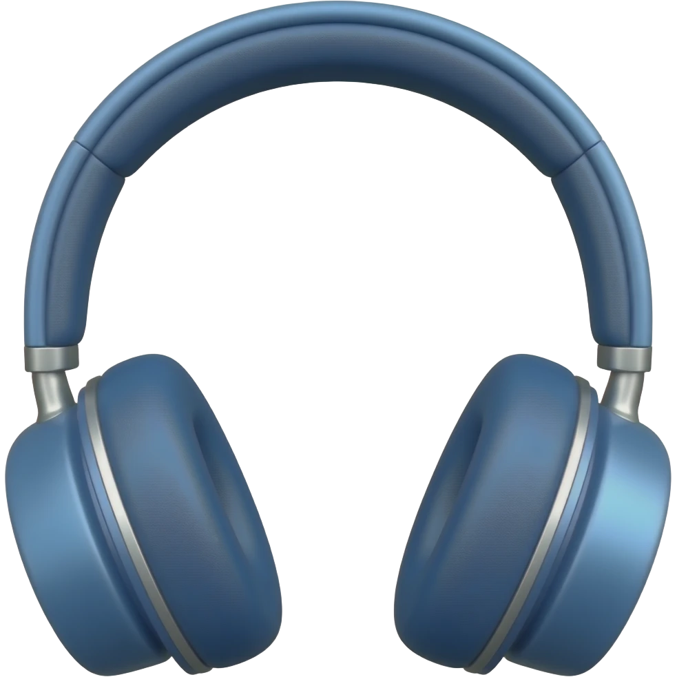 Blue headphones emoji