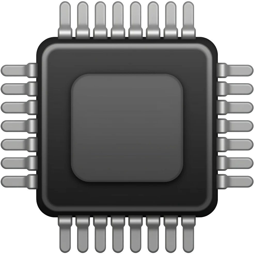 microchip black emoji