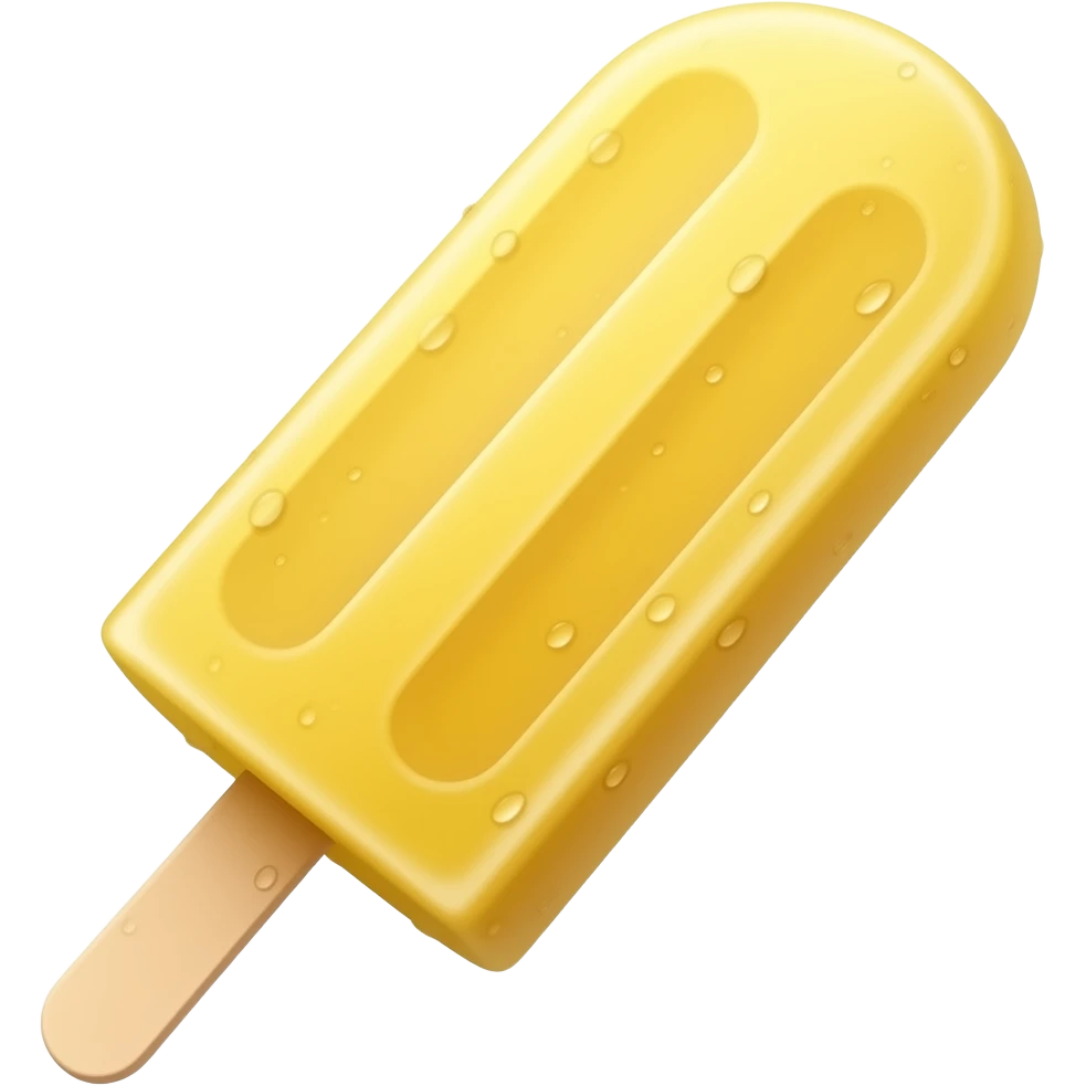 lemon flavored popsicle ice lolly elegant realistic emoji