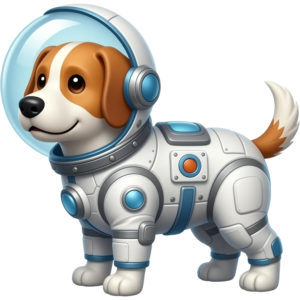 dog in a spaceship emoji