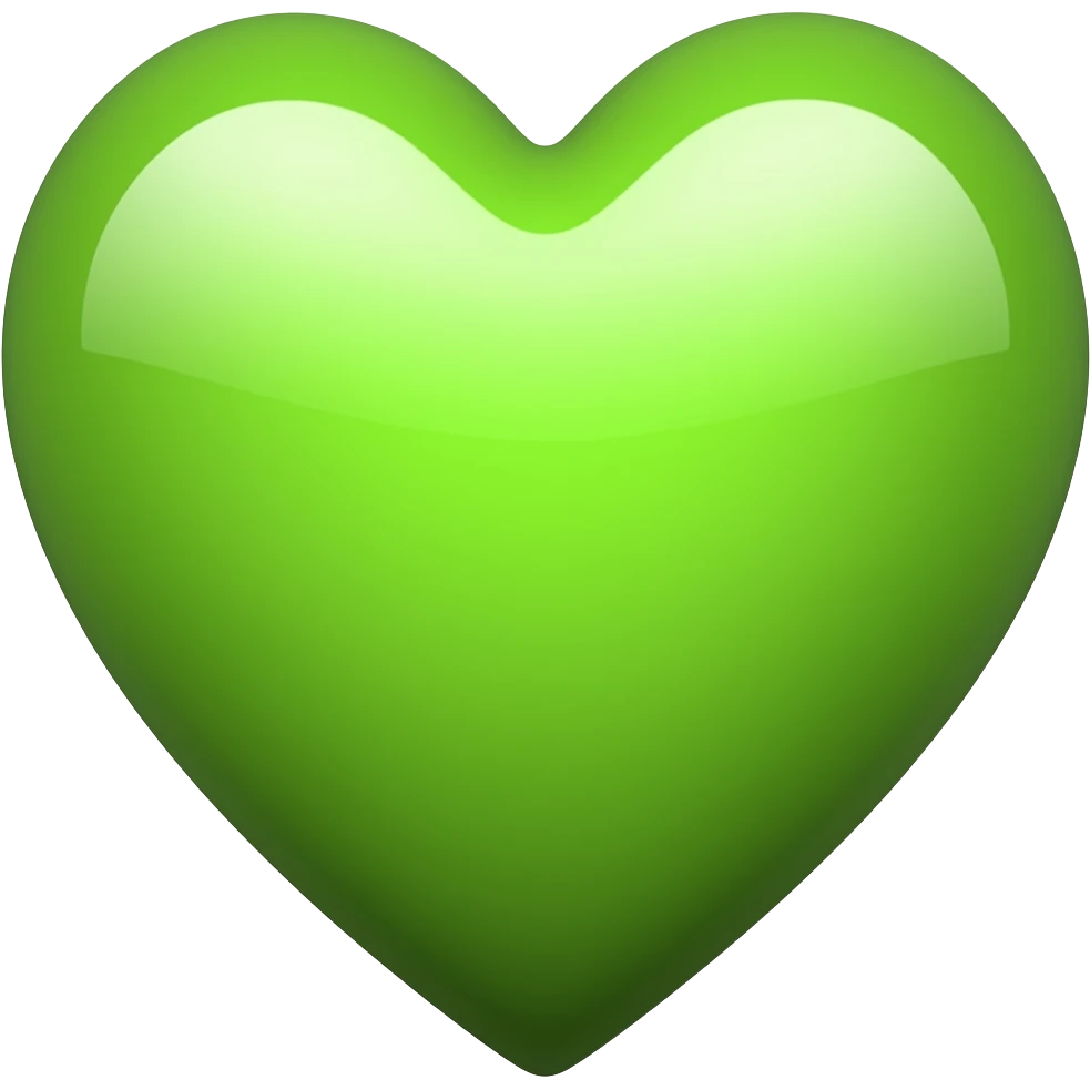 lime heart (ios version) emoji