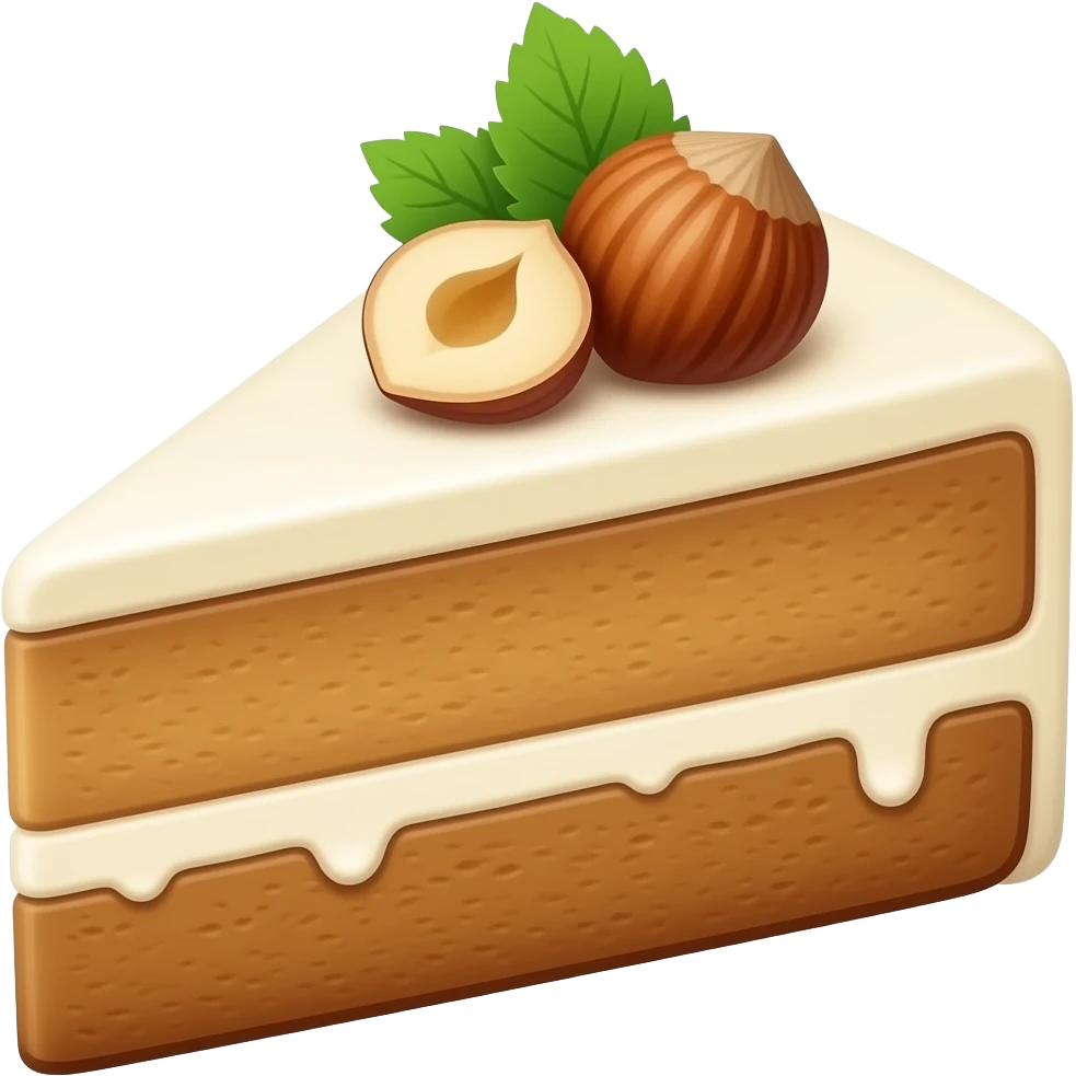 hazelnut cake slice emoji
