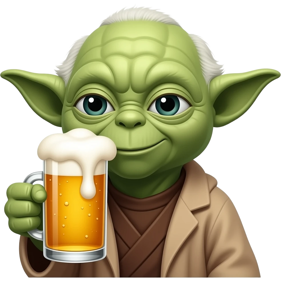 Yoda qui boit une bierre emoji