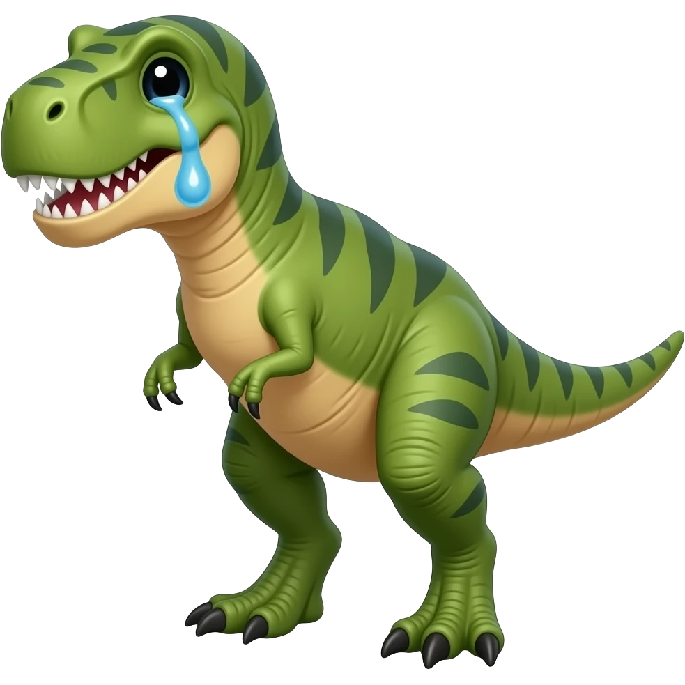 t-rex crying emoji