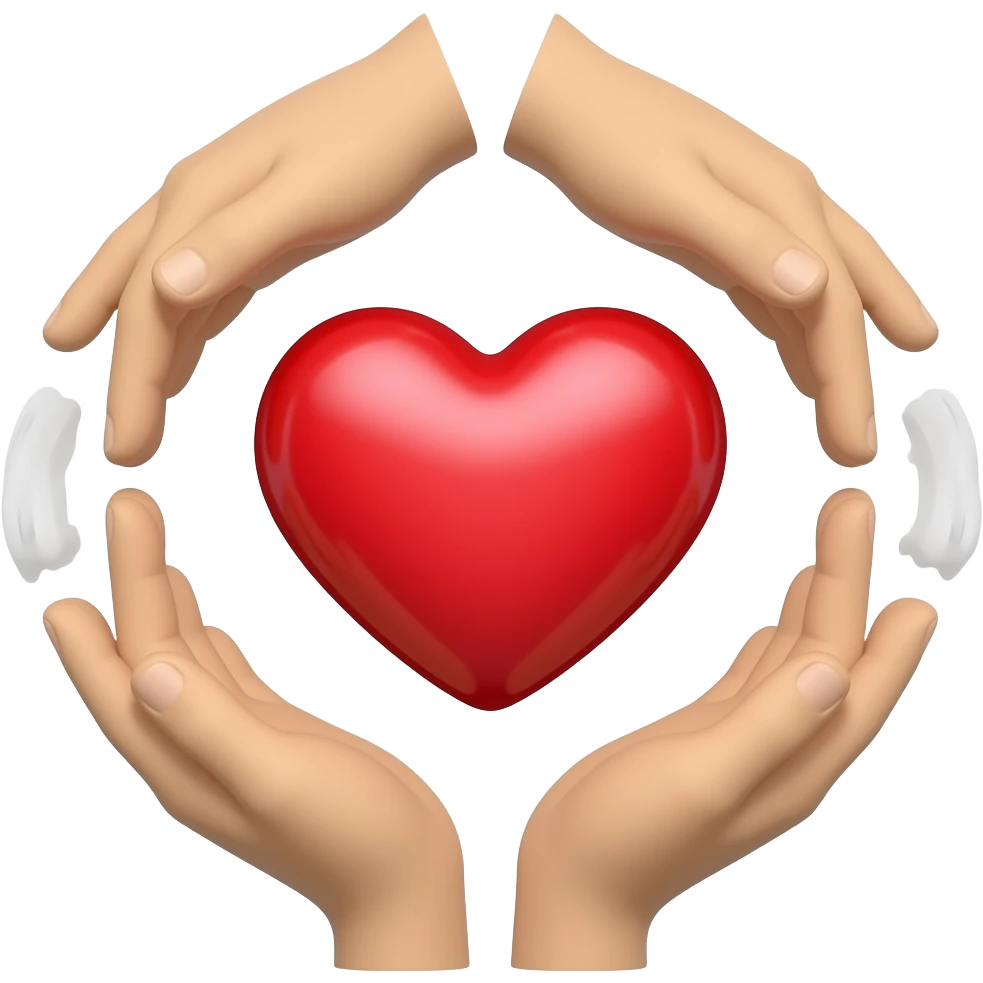 like heart emoji with hands. but hands form a circle emoji