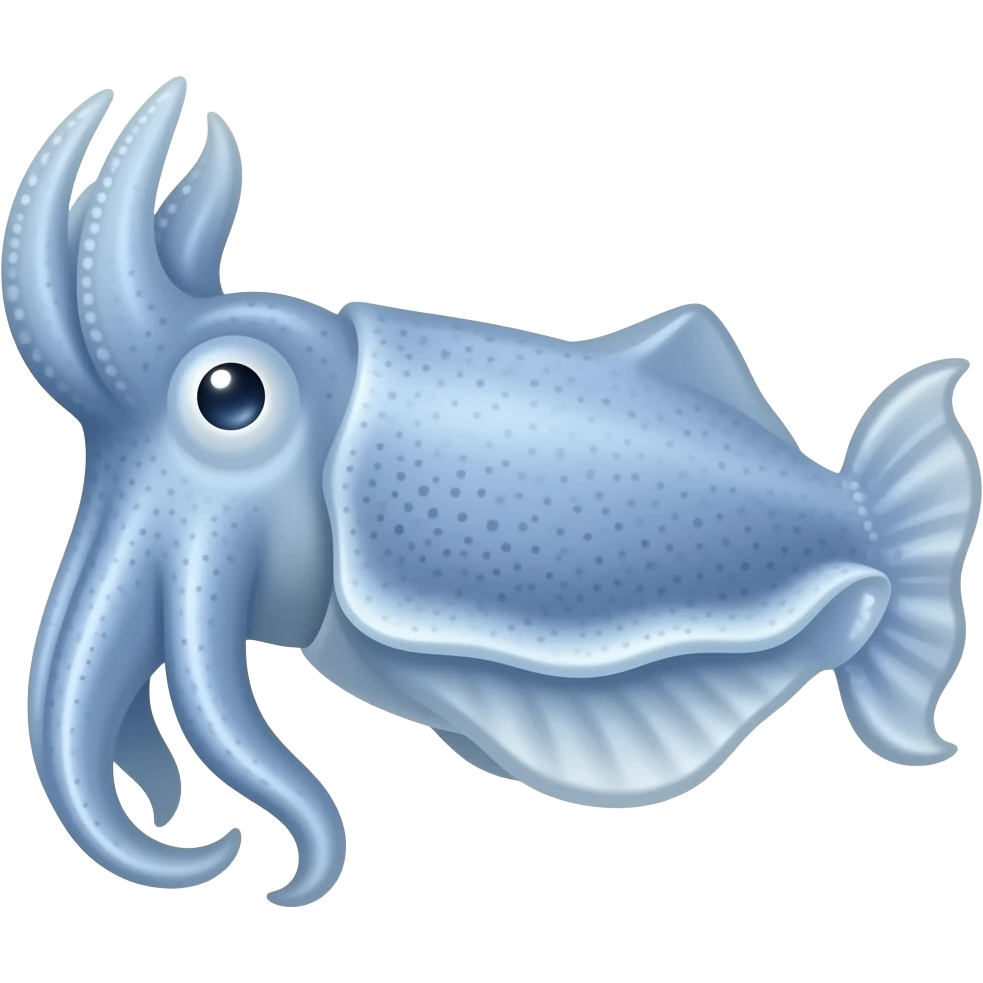 cuttlefish blue white emoji
