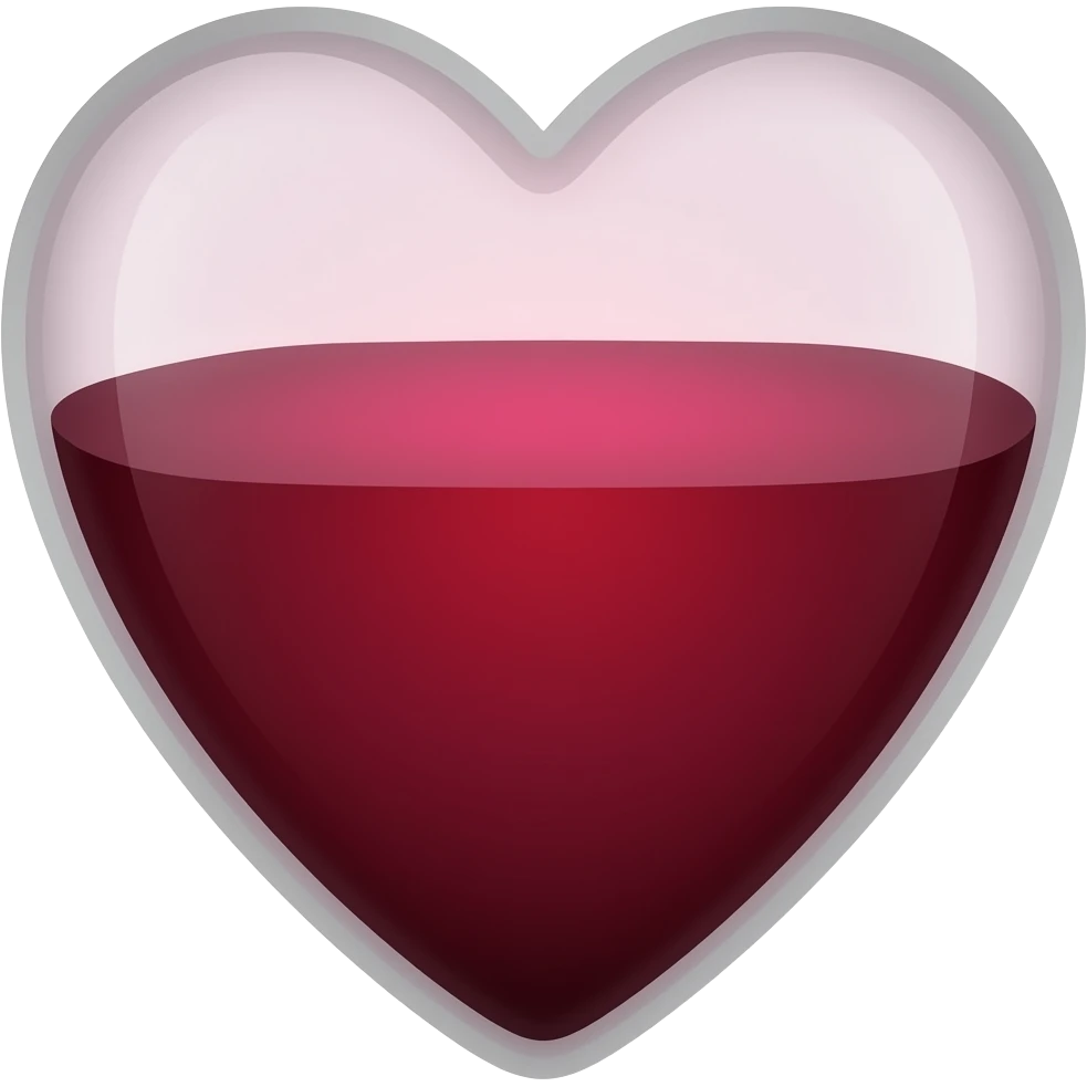 Um coração vinho emoji