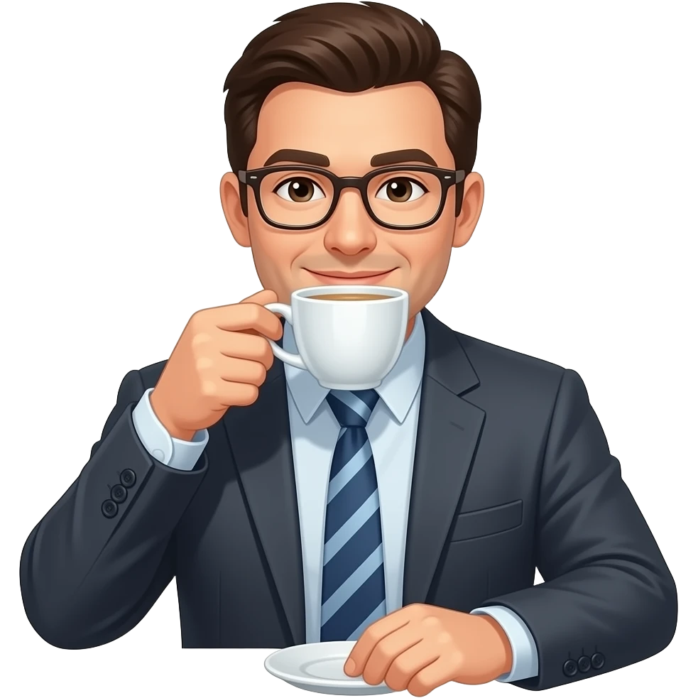 Talking TOMدر چایخانه درحال چای خوردن emoji