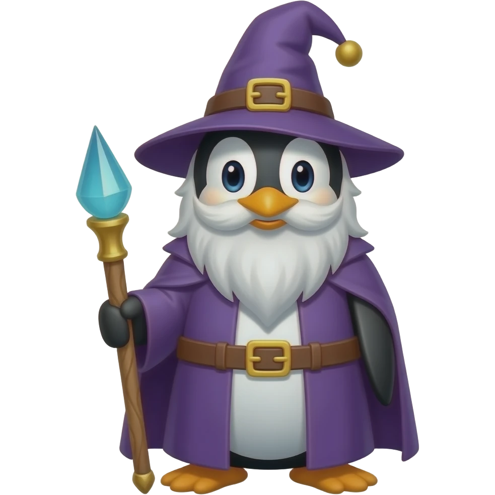 Penguin Wizard emoji