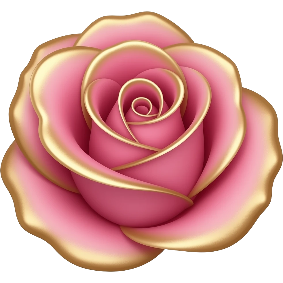 Rosa pink com dourado emoji