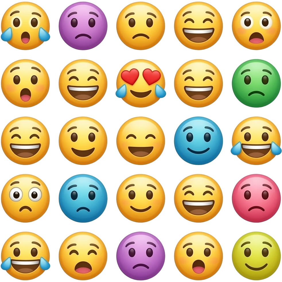 Aesthetic emoji colours emoji