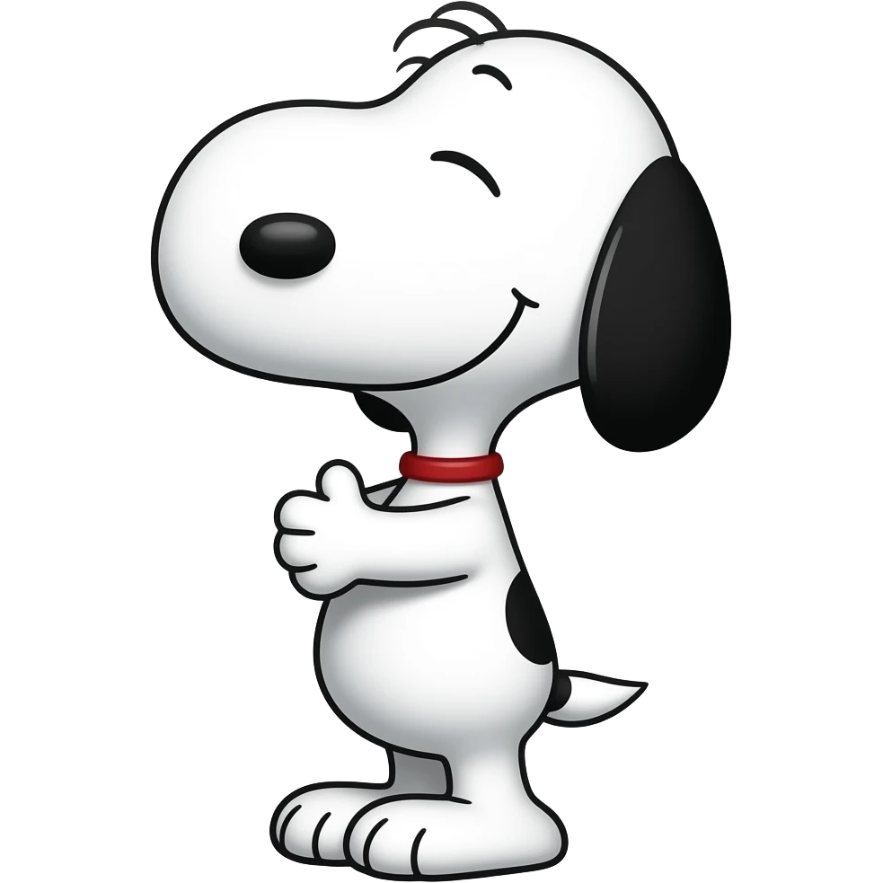 snoopy hug emoji