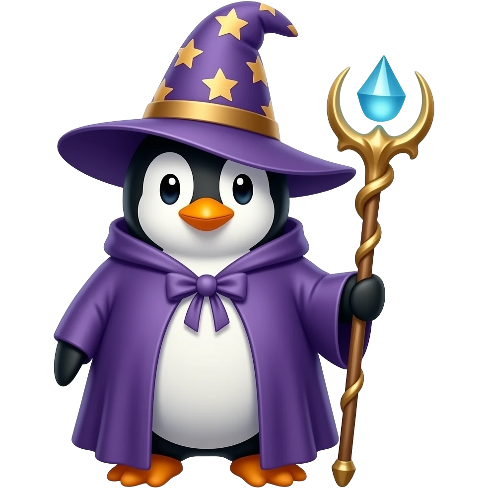 Penguin Wizard emoji