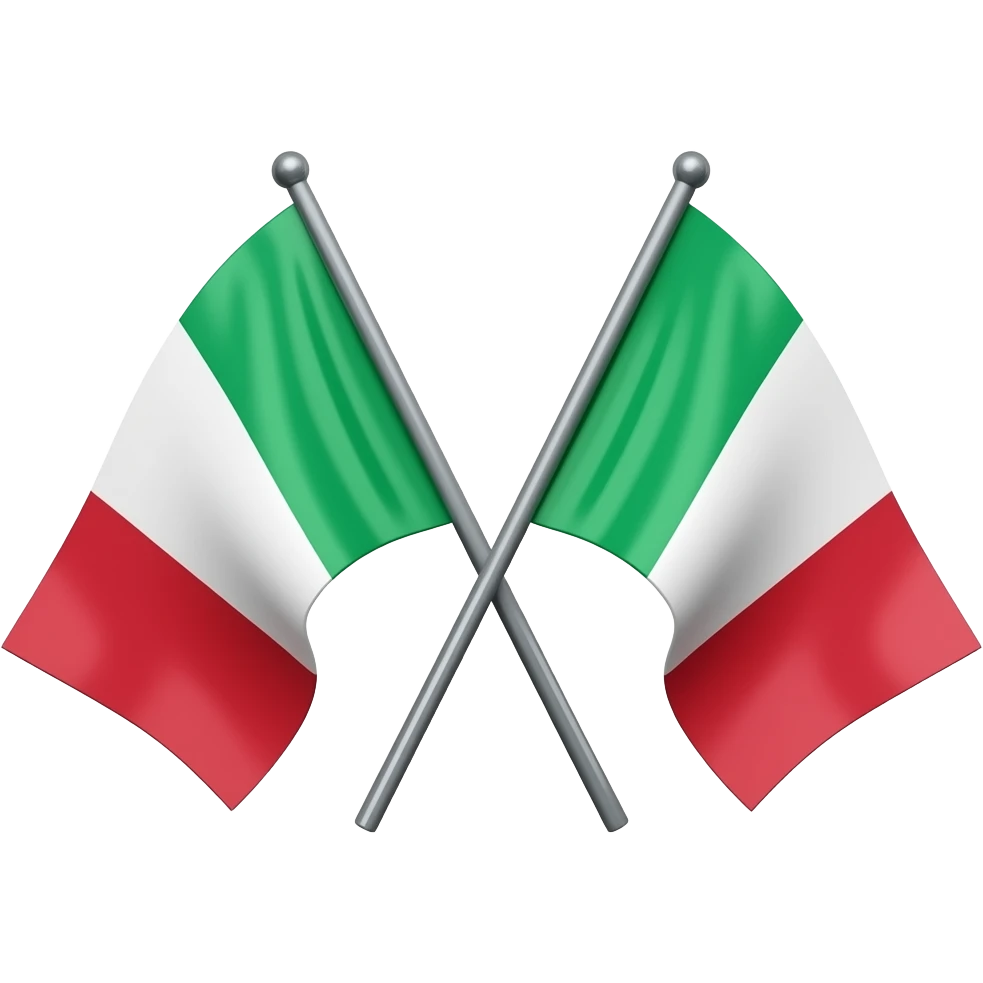 I want 2 Italian flag crossed each other emoji