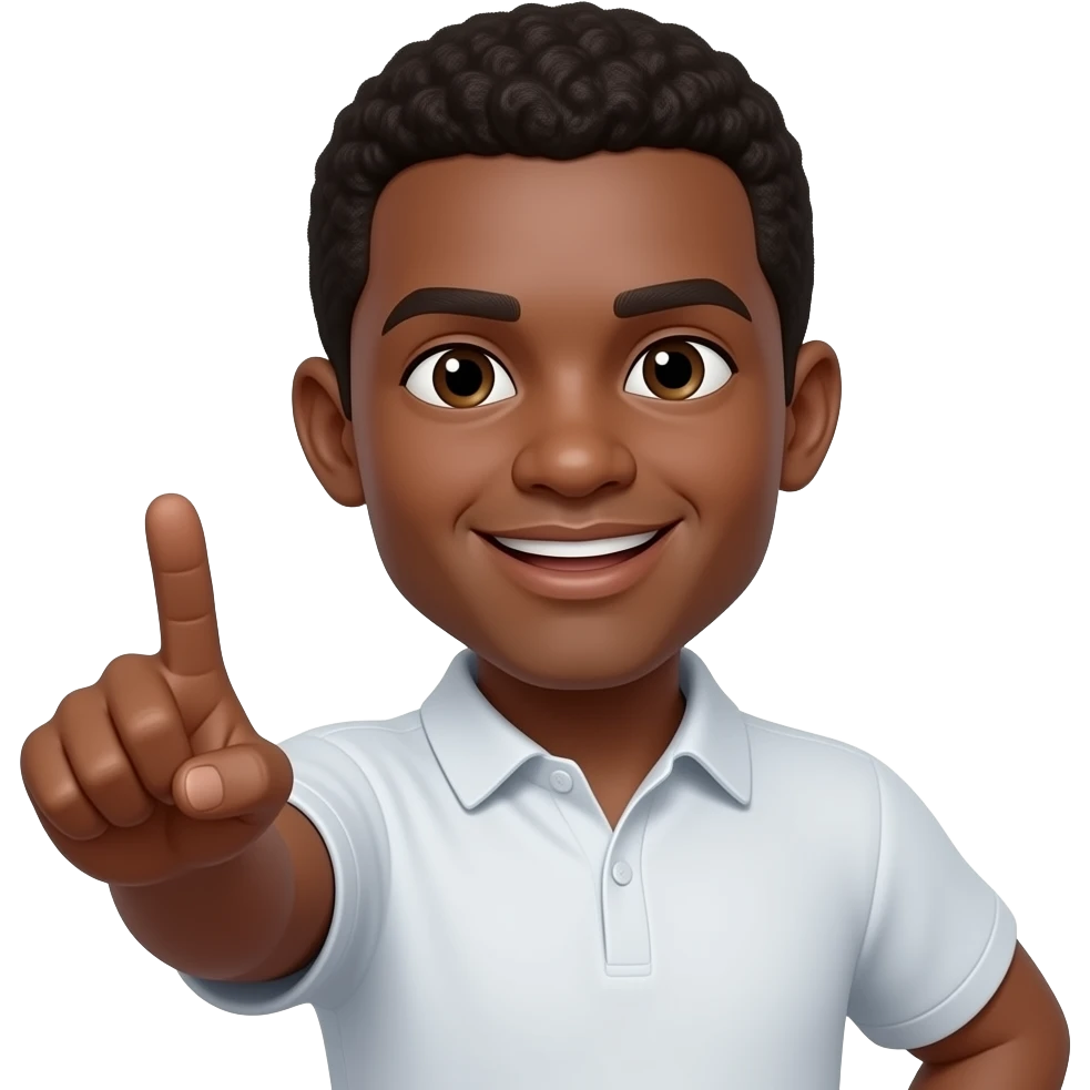 funny cute emoji pointer dark skin emoji