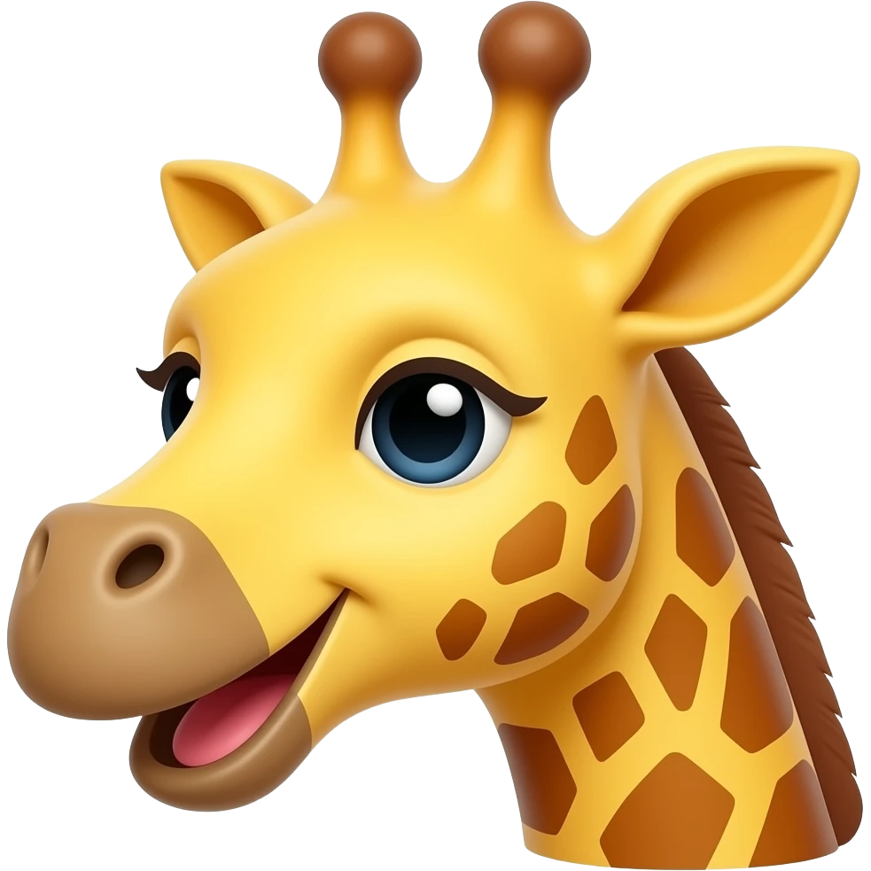 Einfacher Giraffenkopf der sehr glücklich ist emoji