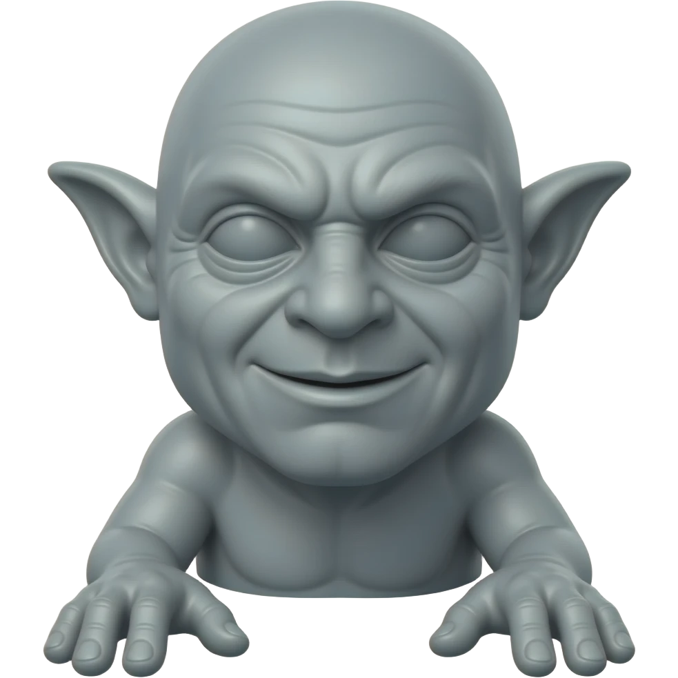 gray goblin statue emoji