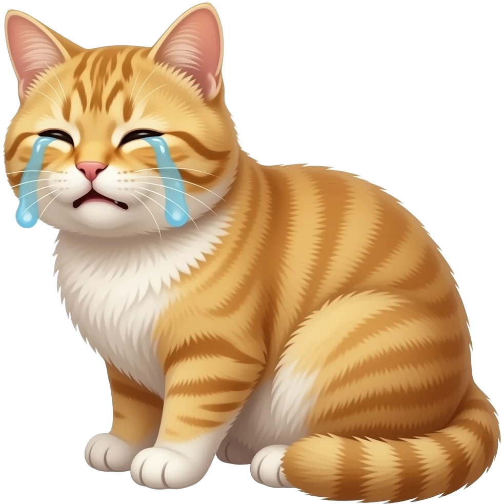hungry and crying cat emoji