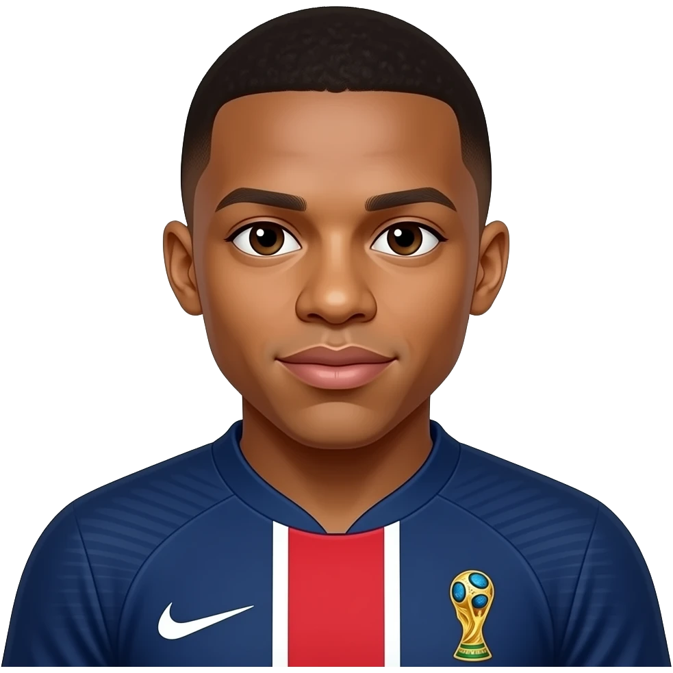 Créer moi mbappé avec la coupe du monde emoji