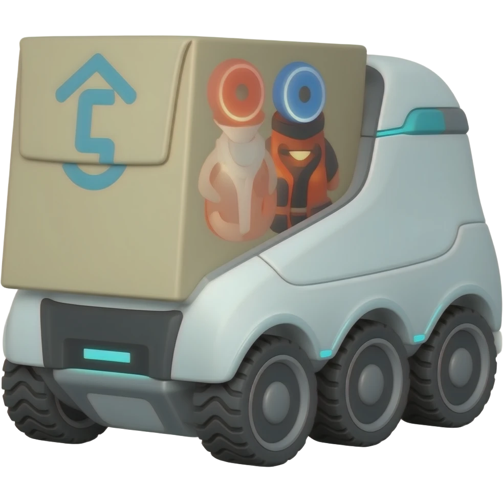 delivery robot emoji