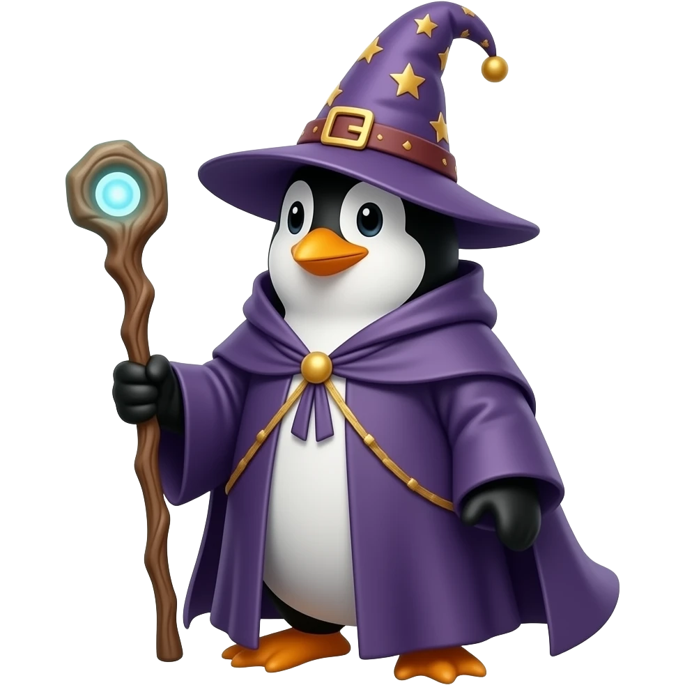 Penguin Wizard emoji