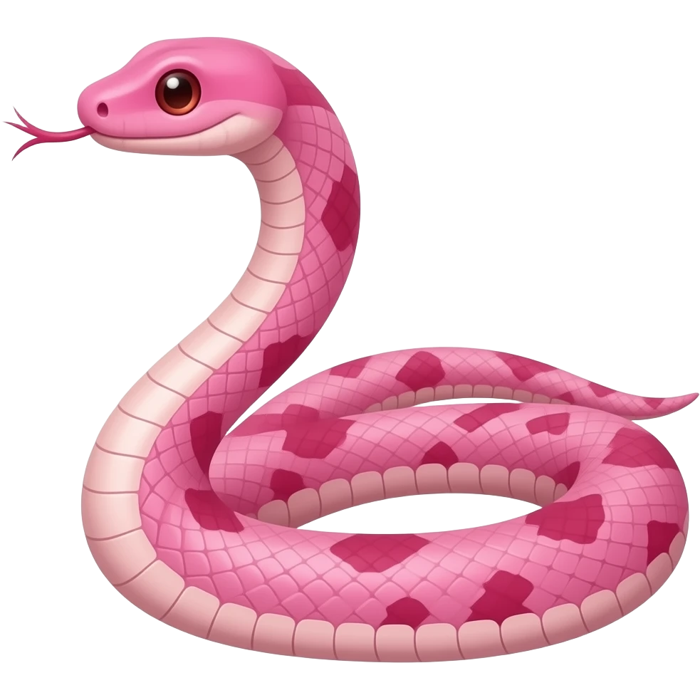 Pink snake emoji emoji