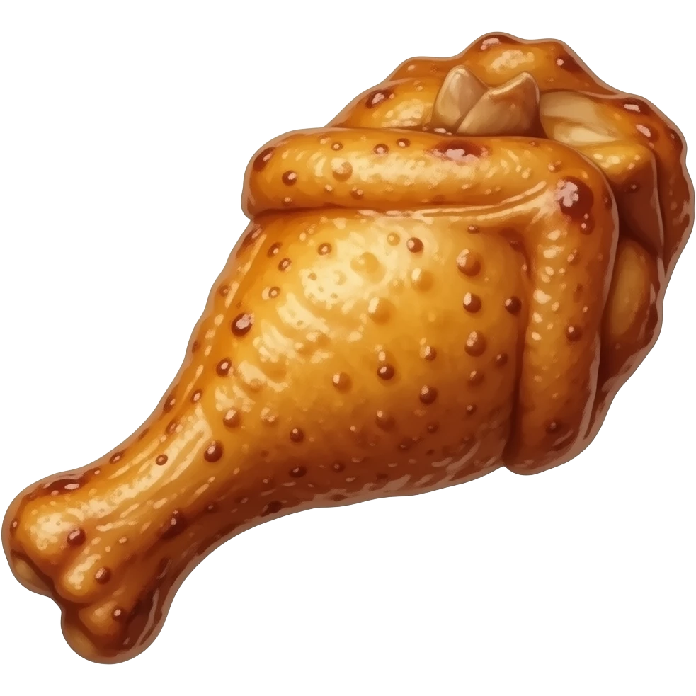a piece of chicken wing drumstick emoji