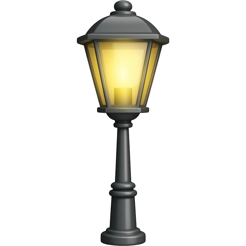 cartoonish style street lamp game assert emoji