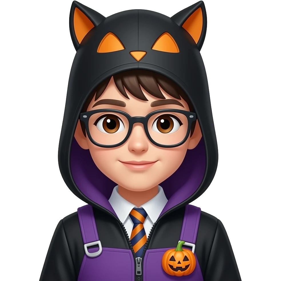 учень в образі хеллоуин emoji