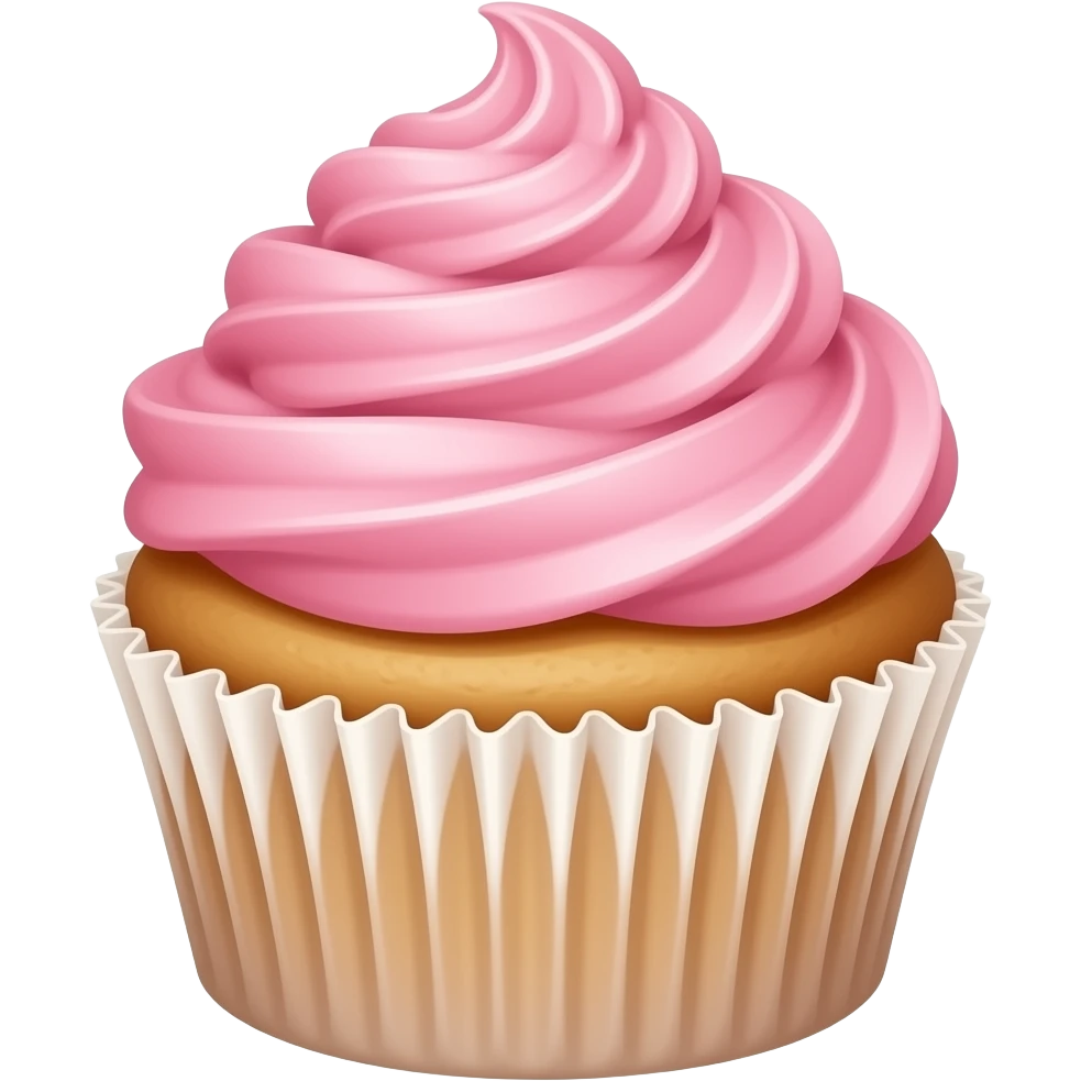 Cupcake with pink icing emoji