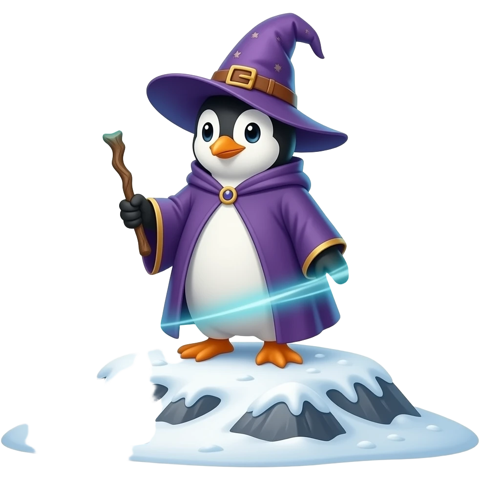 Penguin Wizard emoji