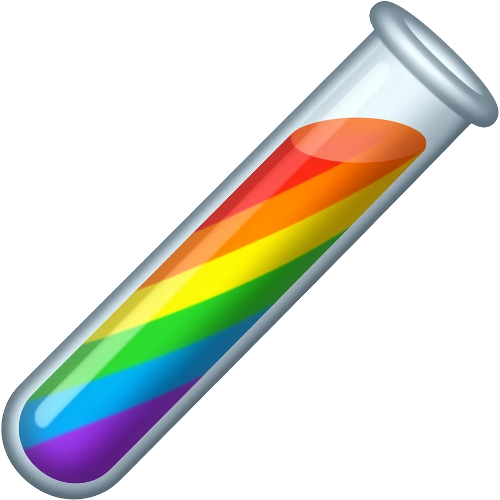 радужное зелье в пробирке emoji