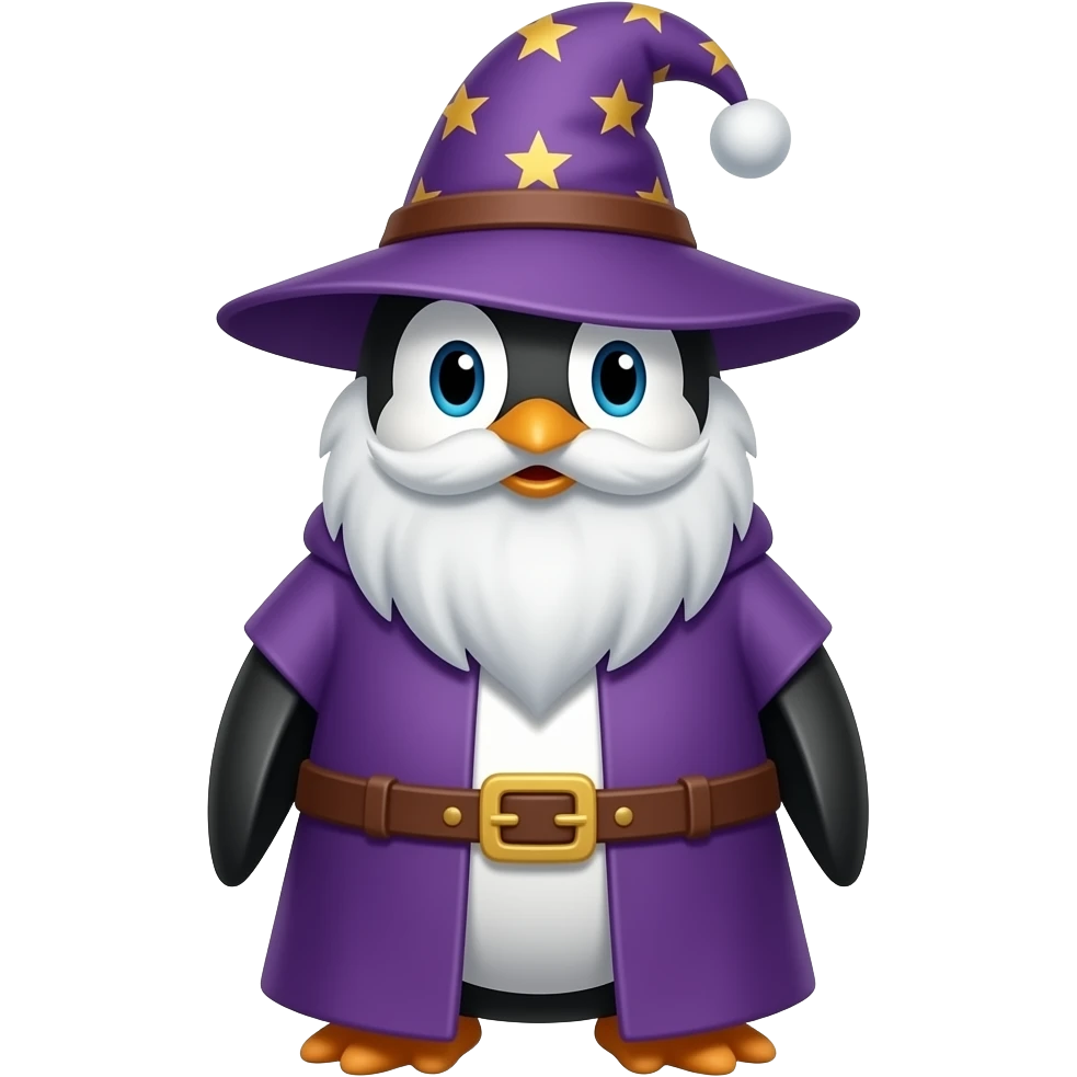 Penguin Wizard emoji