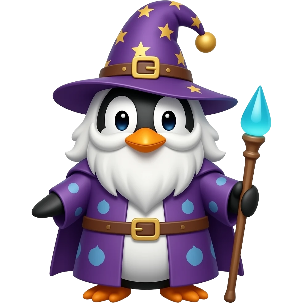 Penguin Wizard emoji
