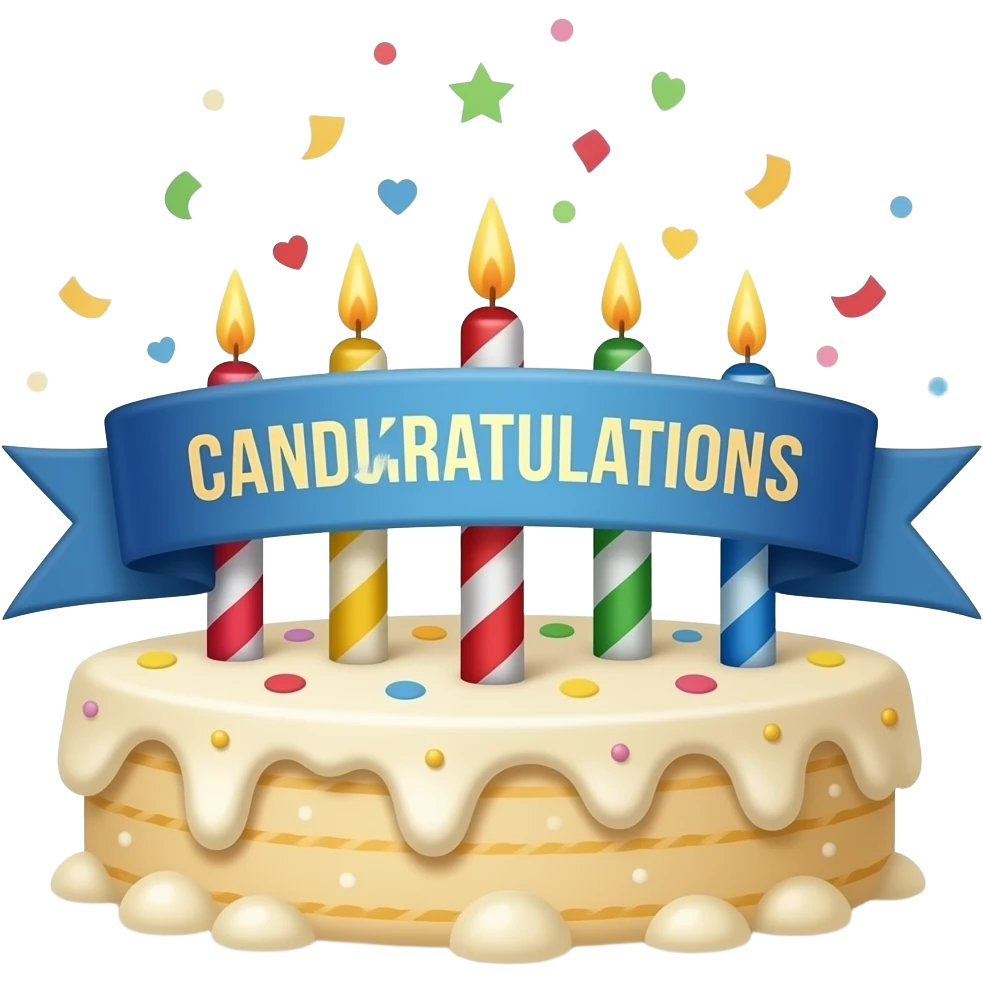Add a congratulations banner emoji