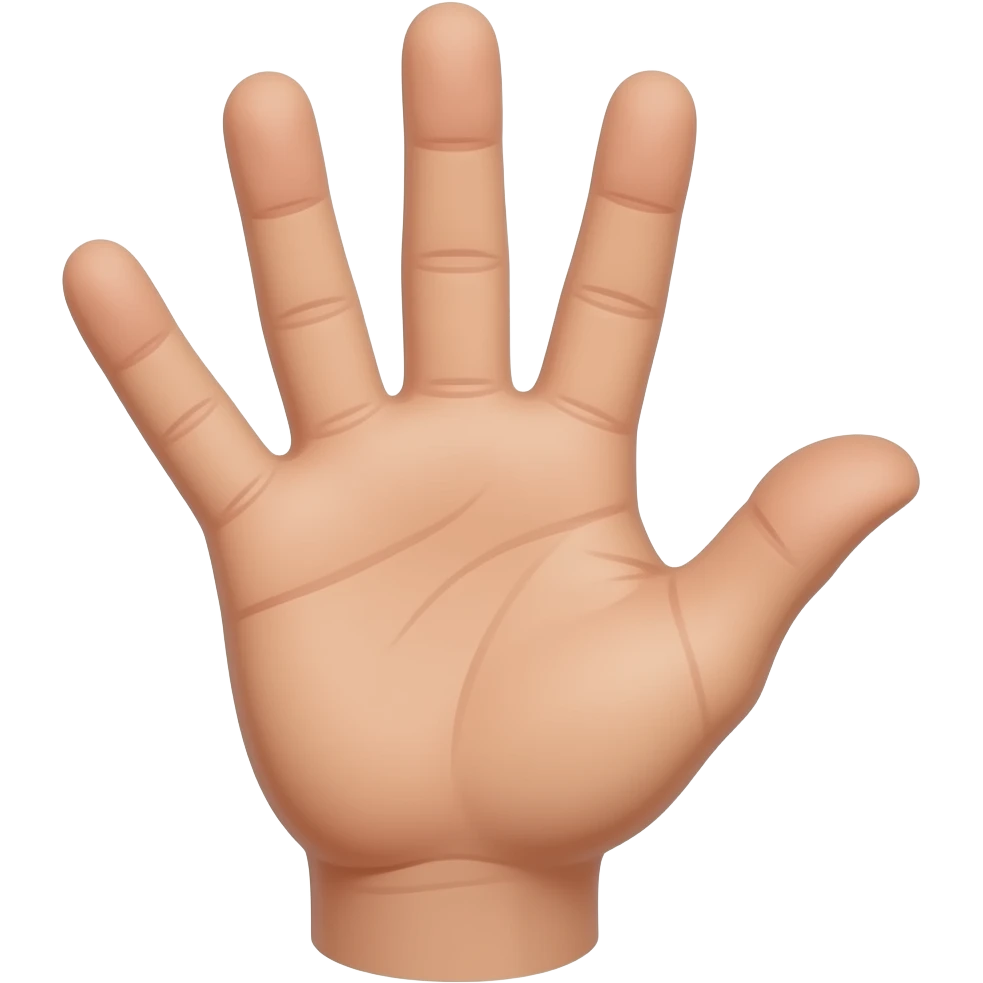 create a hand with 67 fingers emoji